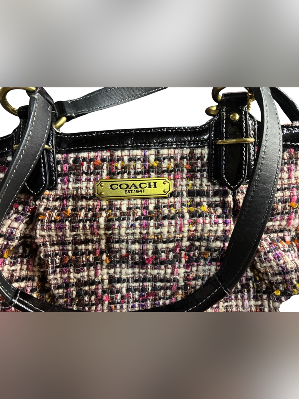 Coach Galaxy Tweed Gallery Tote H1221-F20025 - Picture 3 of 12